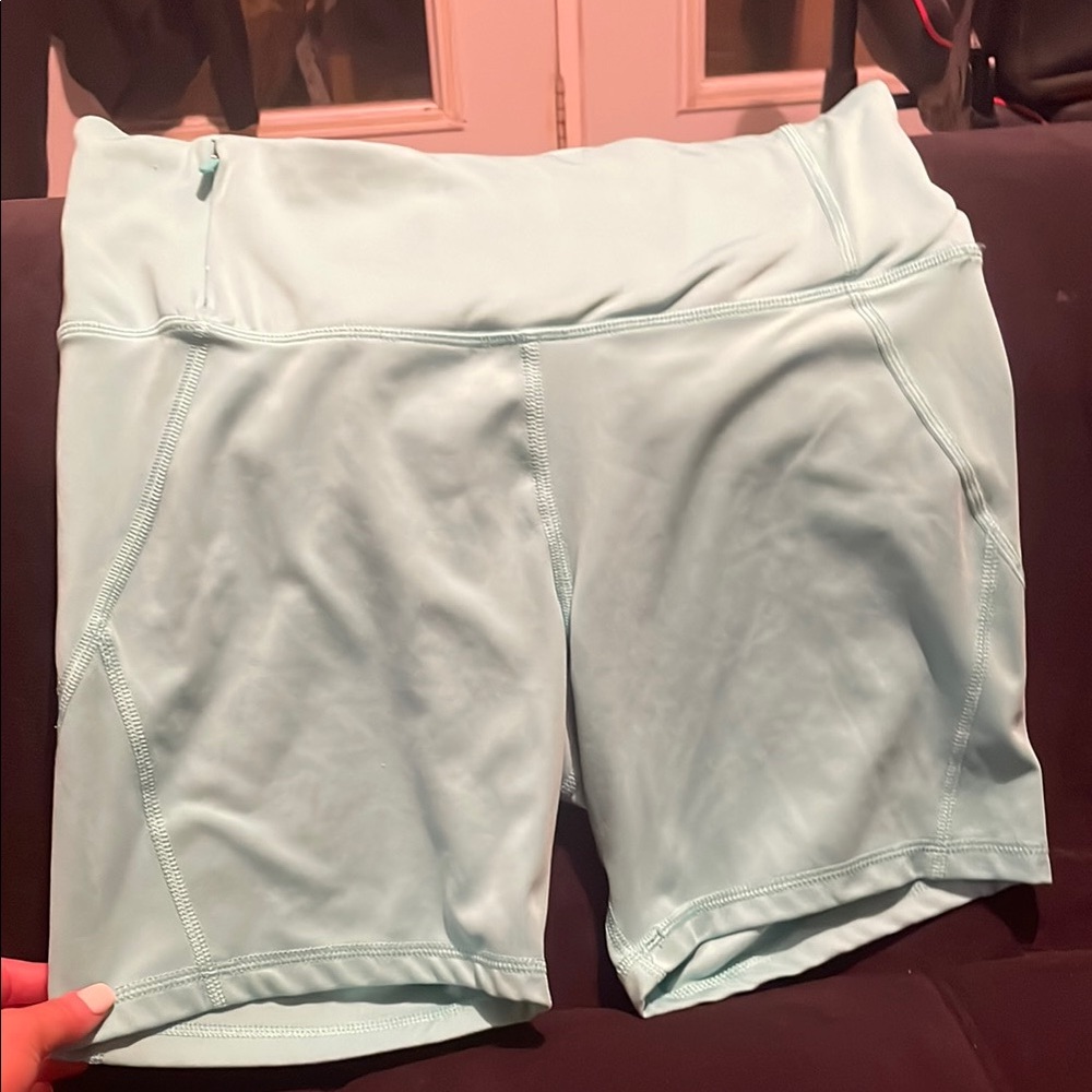Women's Light Blue Athletic Shorts